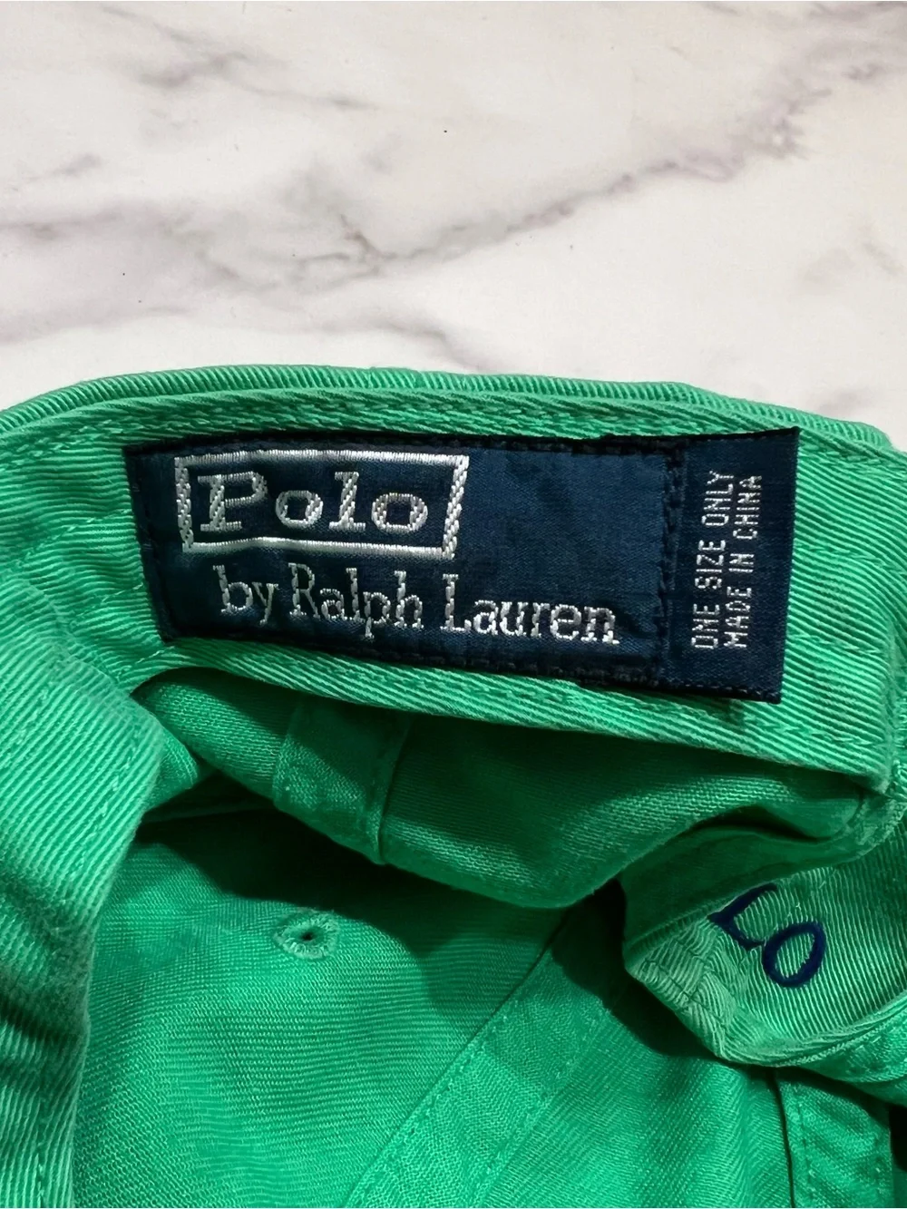 Polo Ralph Lauren Classic Logo Baseball Cap Hat Green Navy Pony Cotton Chino OS